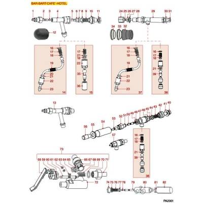 Dampf- + Wasserausgabe - Einlaufhahn | PAVONI BAR - BART - CAFÈ - HOTEL