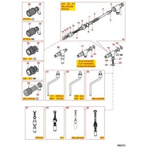 Dampf- + Wasserausgabe | RANCILIO EPOCA - MIDI - MILLENIUM - S20 - S24 - S26 - S27 - TECNA - Z9 - Z11