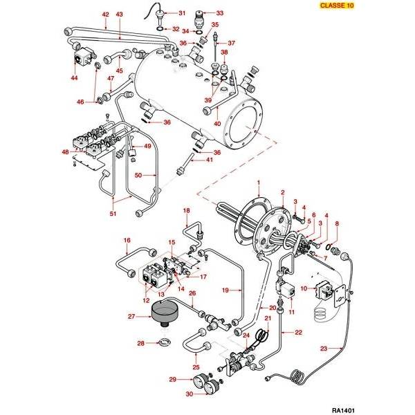 Rancilio Heizelement 33323004 – 4300W / 230V – Für Classe & Epoca Boiler