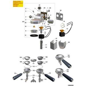 Kaffeeausgabe | VIBIEMME (VBM) EVOLUTION - KOMETA - LOLLO - MINIMAX - SILVER