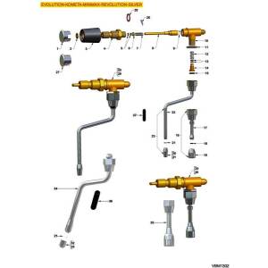 Dampf- + Wasserausgabe | VIBIEMME (VBM) EVOLUTION - KOMETA - MINIMAX - REVOLUTION - SILVER