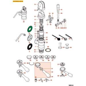 Kaffeeausgabe Handhebel | WEGA ANTARES - NOVA