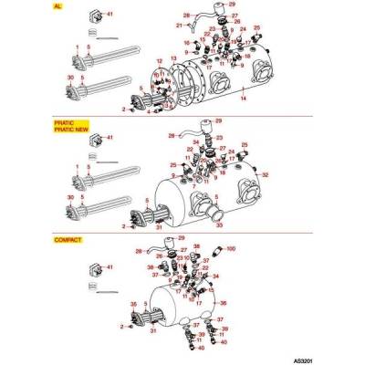 Boiler Hebel-Modell | ASTORIA CMA AL - PRATIC NEW - COMPACT