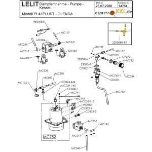 Dampfentnahme - Pumpe - Kessel | LELIT PL41PLUST - GLENDA