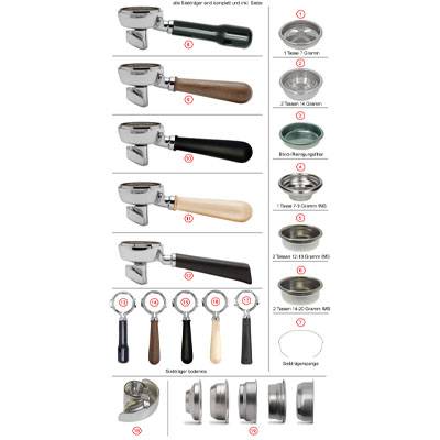 Siebträger + Filtersiebe | LELIT PL92T - ELIZABETH