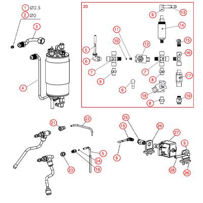 Hydraulik - Rohrleitung - Pumpe | LELIT PL62 - MARA ALTE AUSFÜHRUNG