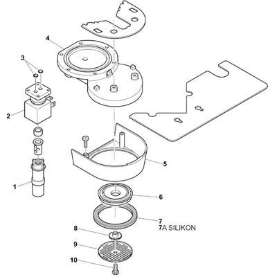 Brühgruppe - Kaffeeausgabe | RANCILIO SILVIA V1-V4