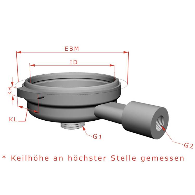 SIEBTRÄGER KOMPLETT | 1 TASSE | FÜR FIORENZATO C.S. - GRIMAC  - QUICK MILL *** MODELLE SIEHE TABELLE ***