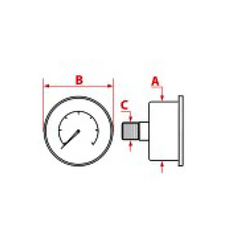 MANOMETER EINZELSKALA |  0÷3 BAR KESSELDRUCK | ø 41/60 mm - 1/8" | FÜR  FIORENZATO C.S. - BRICOLETTA FÜR UNIVERSELLE ANWENDUNG