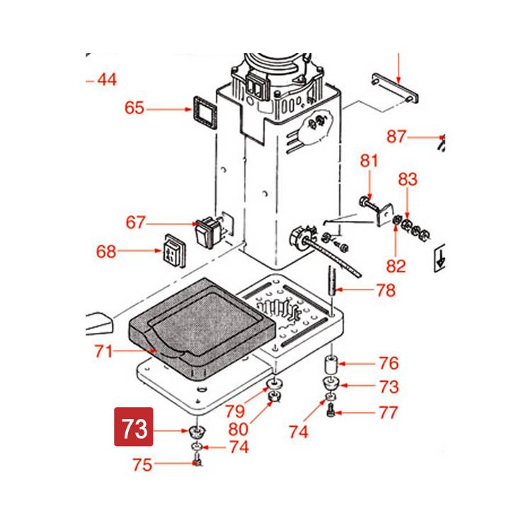 GERÄTEFUSS ø 21x10 mm | FÜR RANCILIO DOSIERMAHLWERK MD40 - MD50 - MD80