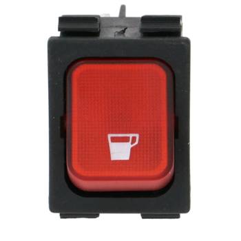 WIPPEN-SCHALTER | 30x22mm | ROT - BELEUCHTET | 2-POLIG - 2NO - 250V - 10A | FÜR GAGGIA E90 - TE - TS - XE - FÜR UNIVERSELLE ANWENDUNG