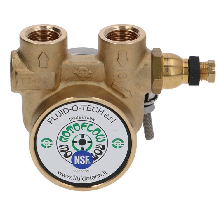 ROTATIONS-PUMPE | FLUID-O-TECH - ROTOFLOW| TYP COMPACT ECO BRASS | 50L/H | 3/8" - L=58mm | FÜR UNIVERSELLE ANWENDUNG