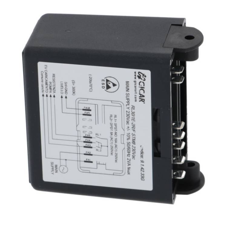 ELEKTRONIK- STEUERUNG | GICAR 9.1.42.33G - RL30/1E-2R/F STM8 | 230 V~ | EXPOBAR