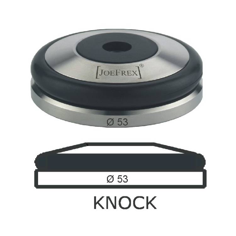 TAMPER BASIS | "BASE KNOCK" | ø 53,0 mm - ANDRÜCKFLÄCHE FLACH | GEWINDE M8 | VON JOE FREX