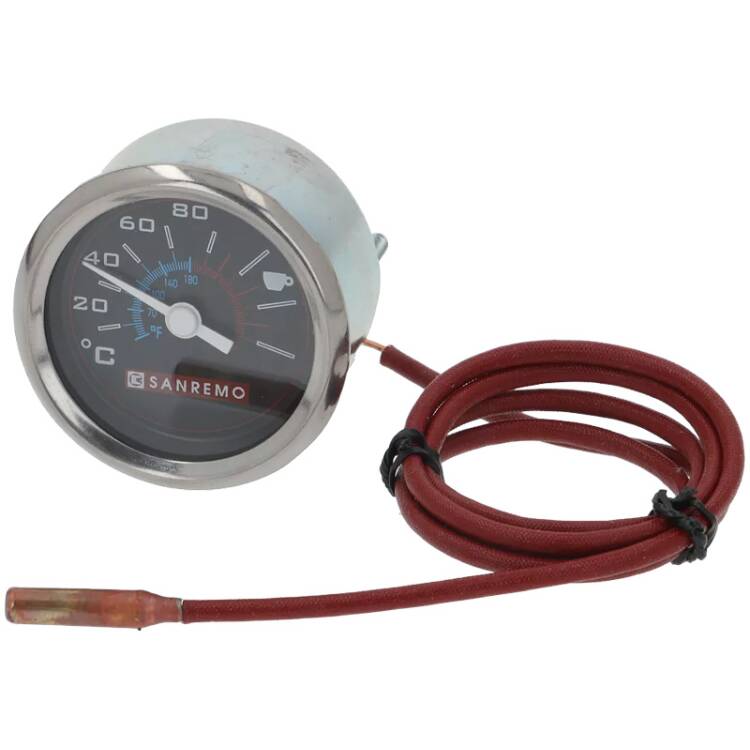 TELETHERMOMETER SCHWARZ | ø 52 mm | 0-180 °C | FÜR SANREMO TORINO