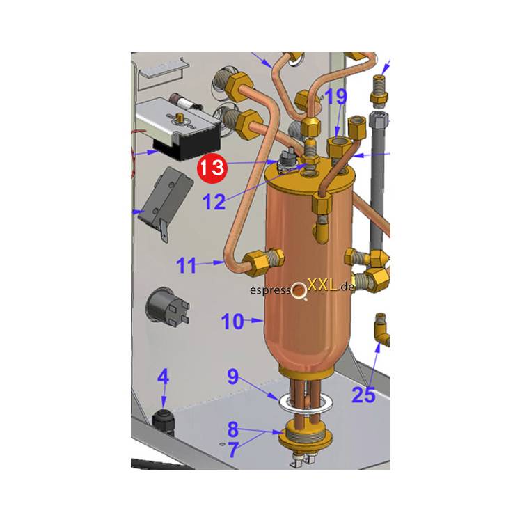 ANLEGE-THERMOSTAT | 150 °C | 16A - 250V | FÜR VIBIEMME DOMOBAR - DOMOBAR JUNIOR