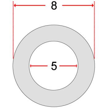 SILIKONSCHLAUCH | ø 5 x 8 mm - 60 SHORE | PREIS PER METER | FÜR UNIVERSELLE ANWENDUNG