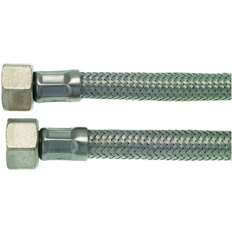 METALL-FLEXSCHLAUCH | LÄNGE 1500 mm | 3/8"IG - 3/8"IG | FLACH DICHTEND | BEIDSEITIG GERADE