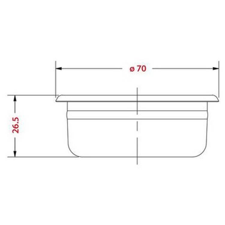IMS PRÄZISIONS KAFFEESIEB | 2 TASSEN | ø 70 mm - 16/18 GR. | B702TH26.5M