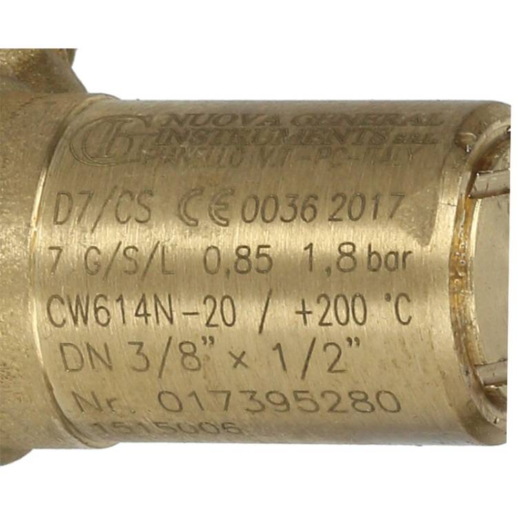 SICHERHEITSVENTIL | 1,8 BAR | 3/8 x1/2" |  FÜR BFC CLASSICA - DELUX - GALILEO - GRANDOGE - IMOLA - LA VITTORIA - LIRA - MARANELLO - MONZA