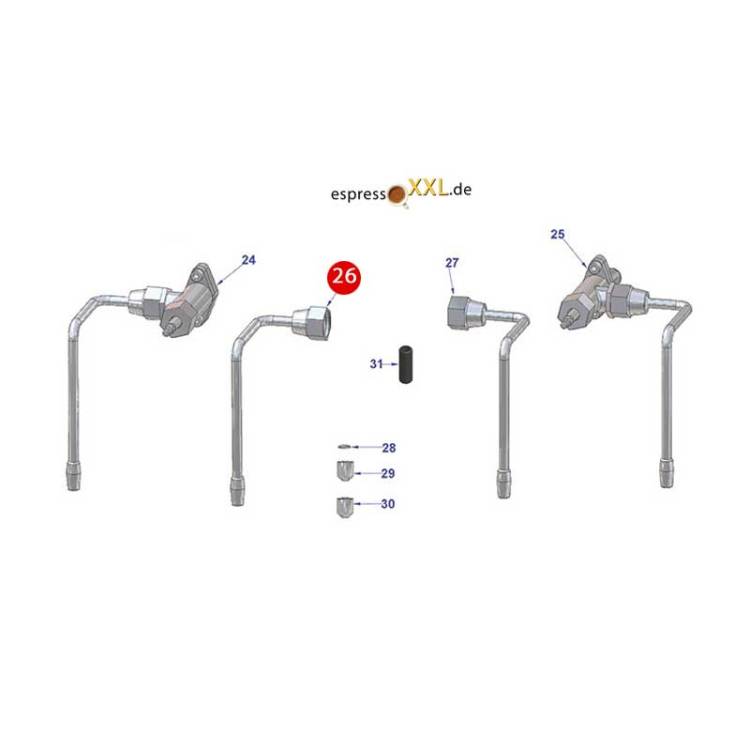 DAMPFROHR | LINKS | 8 mm - L 330 mm | VIBIEMME