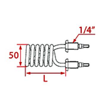 HEIZKÖRPER | ZWEILOCHBEFESTIGUNG - 1/4" | 1000W/230V~ | FÜR NUOVA SIMONELL - VICTORIA ARDUINO *** MODELLE SIEHE TABELLE ***