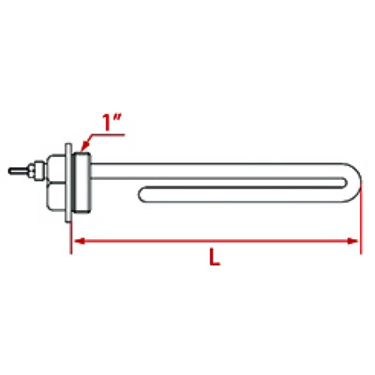 HEIZKÖRPER | EINSCHRAUBFLANSCH - 1" | 1800W/230V~ | FÜR NUOVA SIMONELLI MASTER - FÜR UNIVERSELLE ANWENDUNG