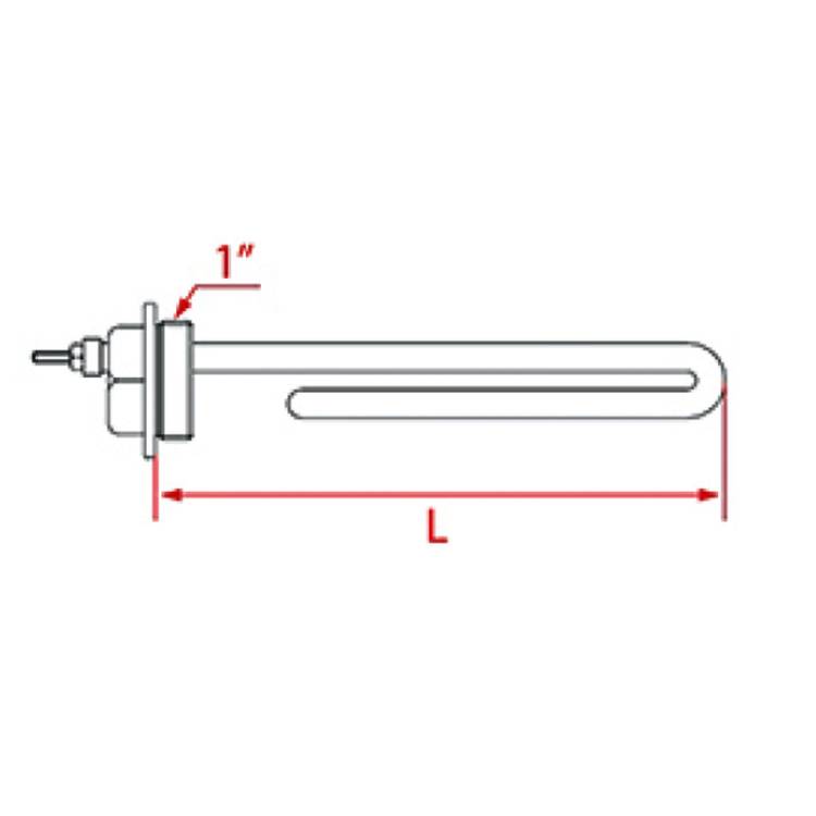 HEIZKÖRPER | EINSCHRAUBFLANSCH - 1" | 600W/230V~ | FÜR VIBIEMME DOMOBAR JUNIOR