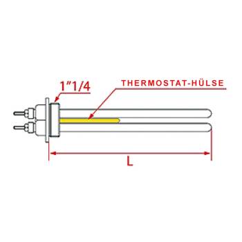 HEIZKÖRPER | EINSCHRAUBFLANSCH - 1,25" | 3300V/230V~ | FÜR GRIMAC ECLISSE - G10 - TEN - GRIMAC - TWENTY  (2-GRUPPIG)