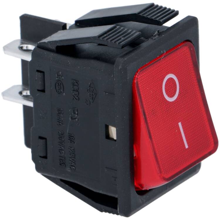 WIPPEN-SCHALTER | 30x22mm | ROT | 2-POLIG 2NO | 250V 16A | SIEHE HERSTELLERTABELLE