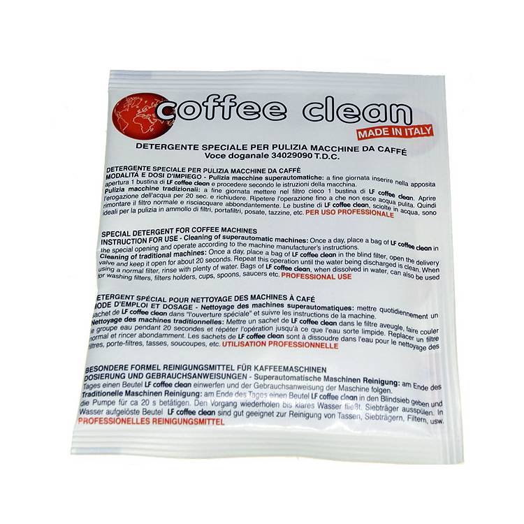 COFFEE CLEAN | KAFFEEFETTLÖSER IN PULVERFORM | PORTIONSBEUTEL A 20 GRAMM