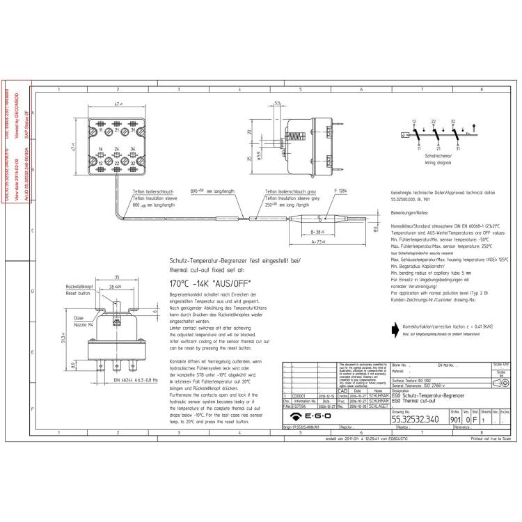 THERMOSTAT 3-PHASIG 170 °C |