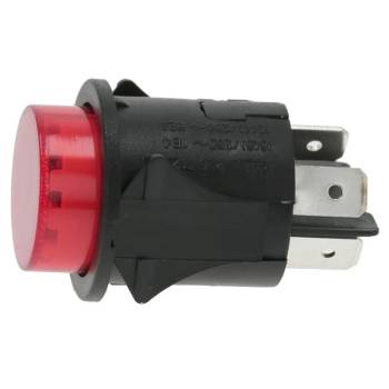 DRUCKSCHALTER | ROT BELEUCHTET | ø 25mm | 2-POLIG - 2NO 250V~ | FÜR *** MODELLE SIEHE TABELLE ***