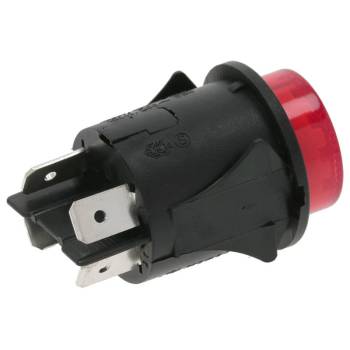 DRUCKSCHALTER | ROT BELEUCHTET | ø 25mm | 2-POLIG - 2NO 250V~ | FÜR *** MODELLE SIEHE TABELLE ***