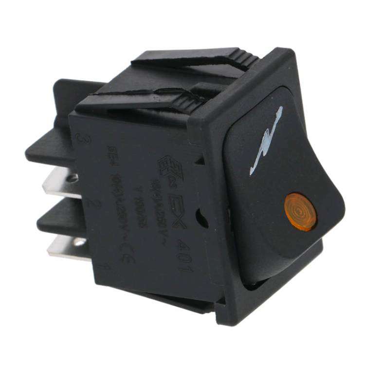 WIPPEN-SCHALTER - HAUPTSCHALTER | 30x22 MM | MIT GELBER LED | 250 V - 16A | FÜR RANCILIO FANTASY - MILLENIUM - S20 - S24 - S27 - Z11