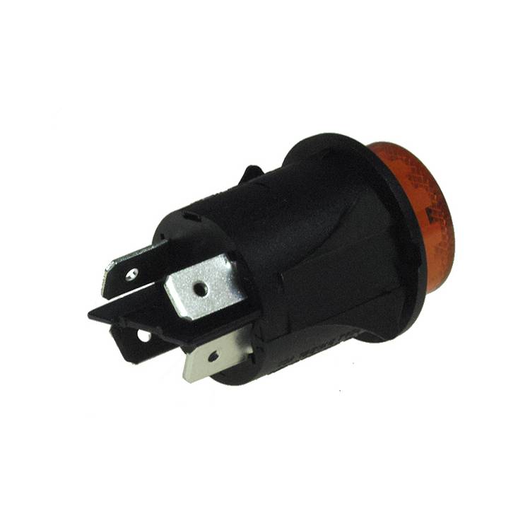 DRUCKSCHALTER | ROT | EINBAU 25mm | 2-POLIG 2NO | 250V / 16A | VIBIEMME DOMOBAR