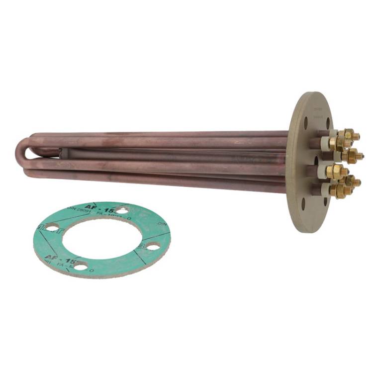 HEIZKÖRPER | RUND-FLANSCH 4-LOCH + TAUCHHÜLSE | 2700W/220V~ | FÜR LA CIMBALI M15 - M20 - M22 - M25 - M27 - M28 - M29 - M30 - M31 - M32 | FÜR CIMSA-FABAR *** MODELLE SIEHE TABELLE ***