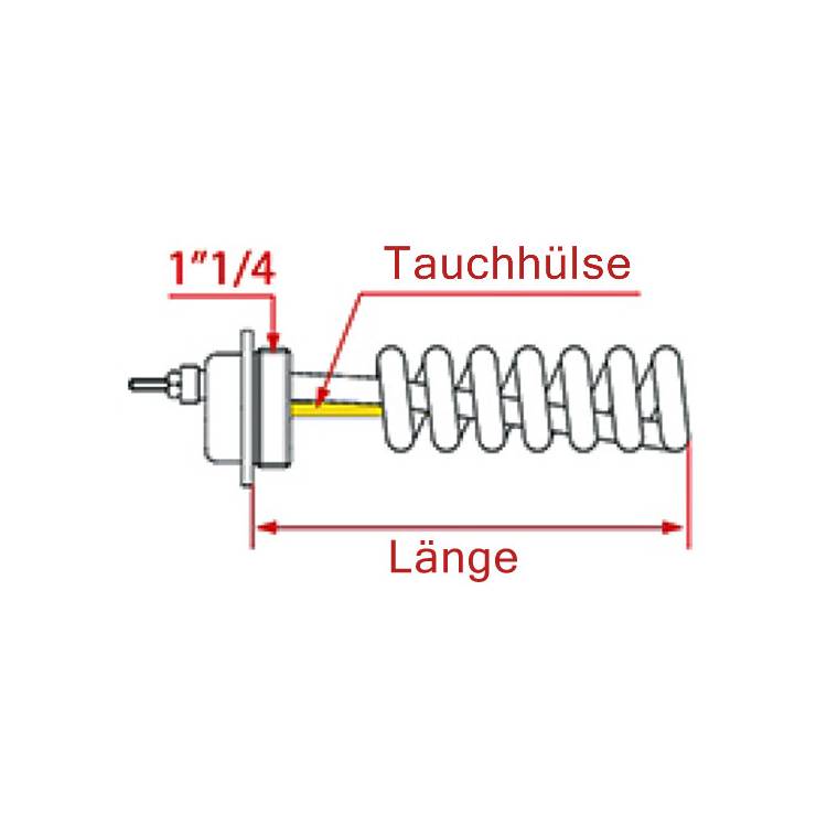 HEIZKÖRPER | EINSCHRAUBFLANSCH - 1,25" | 1800W/230V~ | FÜR VIBIEMME DOMOBAR SUPER - DOSAPLUS - KOMETA - LOLLO