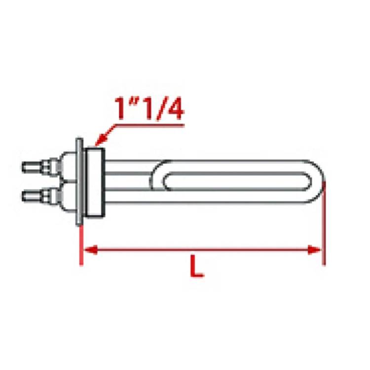 HEIZKÖRPER | EINSCHRAUBFLANSCH - 1,25" | 2000W/230V~ | FÜR BRUGNETTI-AURORA C - FÜR  CARIMALI AROMA - ECO - SYSTEMA