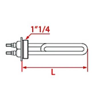 HEIZKÖRPER | EINSCHRAUBFLANSCH - 1,25" | 2000W/230V~ | FÜR BRUGNETTI-AURORA C - FÜR  CARIMALI AROMA - ECO - SYSTEMA