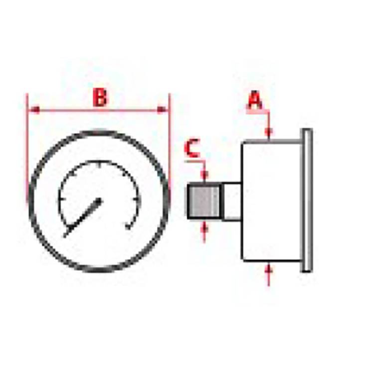 MANOMETER EINZELSKALA | ø 42 mm - 0÷16 bar | FÜR LA SPAZIALE S3 -  S3 SELETRON