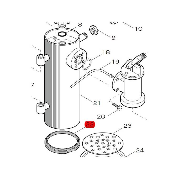 ISOLIERDICHTUNG KESSELFUSS | ø 107 mm | FÜR ELEKTRA MICRO CASA LEVA | S1