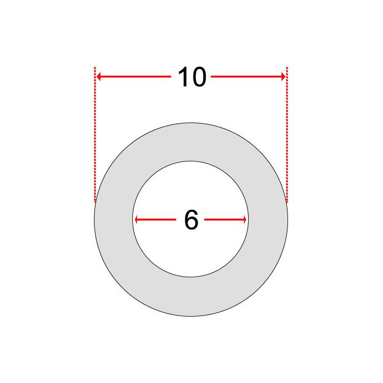 SILIKONSCHLAUCH | ø 6 x 10 mm - 60 SHORE | PREIS PER METER | FÜR UNIVERSELLE ANWENDUNG