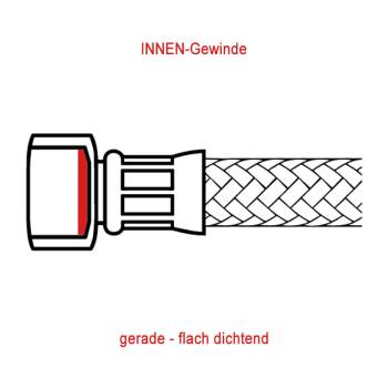 METALL-FLEXSCHLAUCH | LÄNGE 1500 mm | 3/4"IG - 3/4"IG | FLACH DICHTEND | BEIDSEITIG GERADE