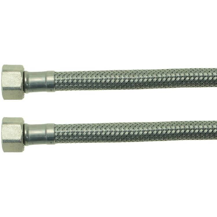 METALL-FLEXSCHLAUCH | LÄNGE 500 mm | 3/8"IG - 3/8"IG | KONISCH - FLACH DICHTEND | BEIDSEITIG GERADE