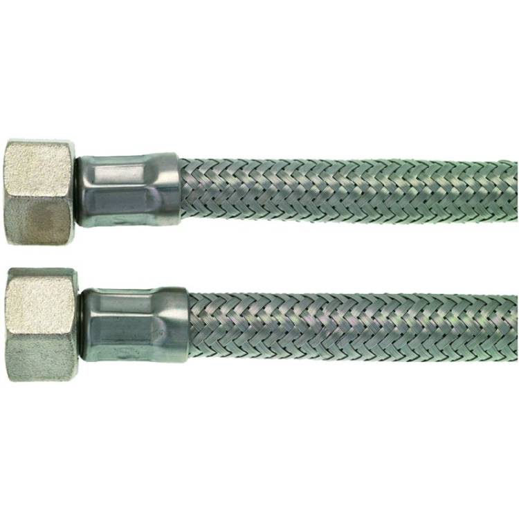 METALL-FLEXSCHLAUCH | LÄNGE 1000 mm | 3/8"IG - 3/8"IG | KONISCH - FLACH DICHTEND | BEIDSEITIG GERADE