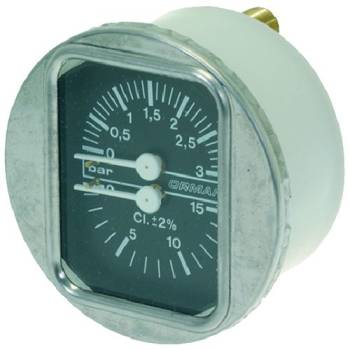 MANOMETER DOPPELSKALA | 0÷3/0÷15 bar |...