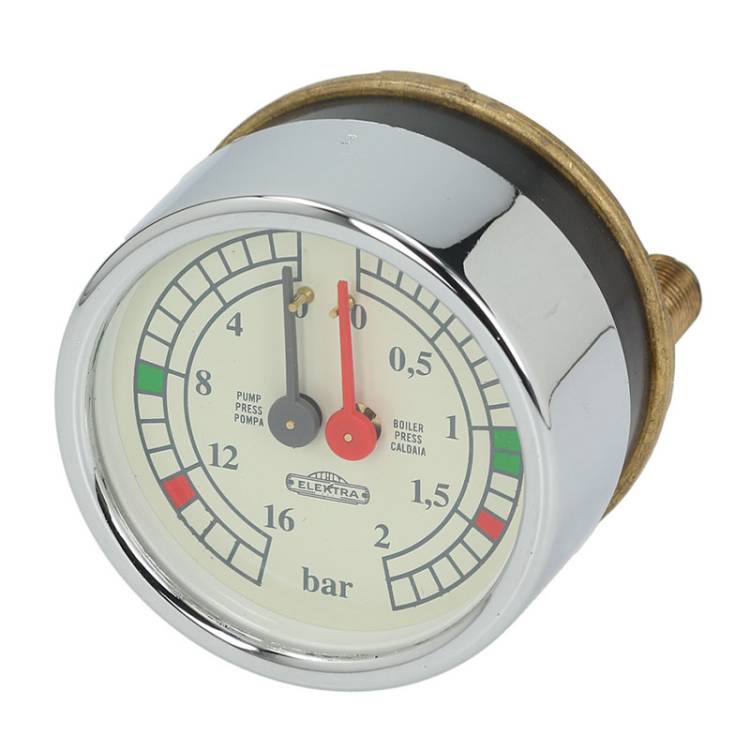 MANOMETER DOPPELSKALA | 0÷2/0÷16 BAR | ø 60mm - 1/8 | FÜR ELEKTRA BARLUME - CLASSIC - SIXTIES