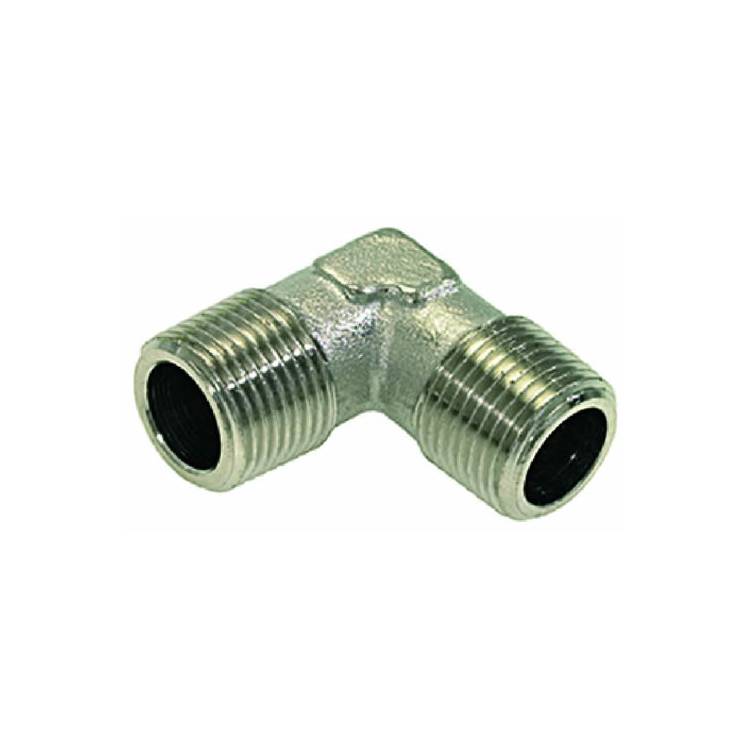 L-ANSCHLUSS - WINKEL 90° | 3/8"x3/8" - AUSSENGEWINDE | MESSING VERNICKELT | FÜR UNIVERSELLE ANWENDUNG