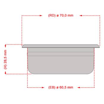 KAFFEESIEB | 3 TASSEN | 21 gr. | ø 70 x 28 mm | FÜR BODENLOSEN SIEBTRÄGER